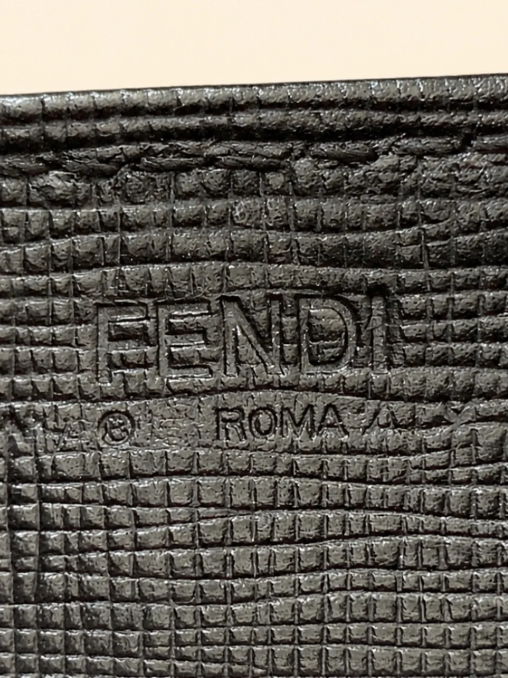 FENDI RARE KARLITO Studded Black Zip Wallet